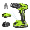 Kép 4/6 - WD040210210 VIDO akkumulátoros, szénkefe nélküli ütvefúró 21V,  500/1850 RPM, 8400/31000 RPM, 2 db akkumulátor 2ah + 1 db töltő