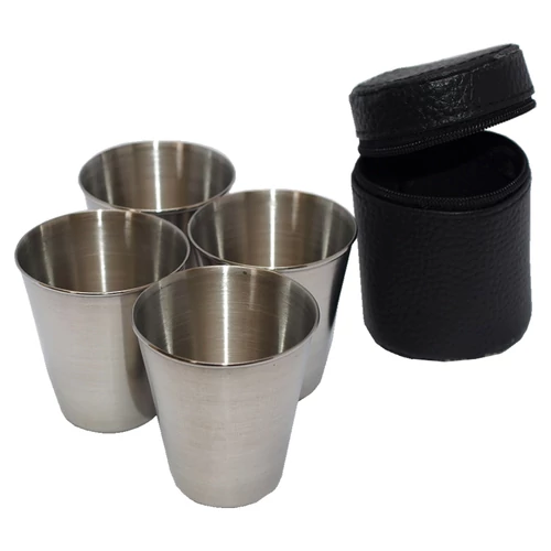 Fém röviditalos pohár 0,5 dl 4 db