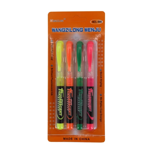 Szövegkiemelő filc, vékony 4 db