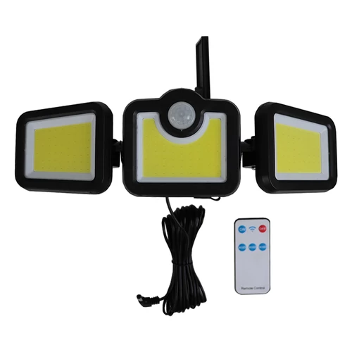 Napelemes 3-as fali lámpa külső panellel