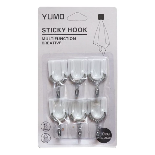 Öntapadós fogas 6 db