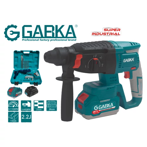 GABKA GA-88126A akkumulátoros fúrókalapács 21V, 3Ah